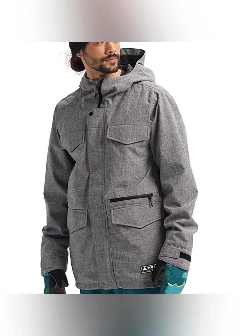 Burton Covert Snowboard Jacket Gray  Size Medium Men’s